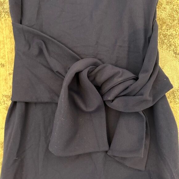 SUSANA MONACO Blue Front Tie Work Dress - Picture 2 of 5